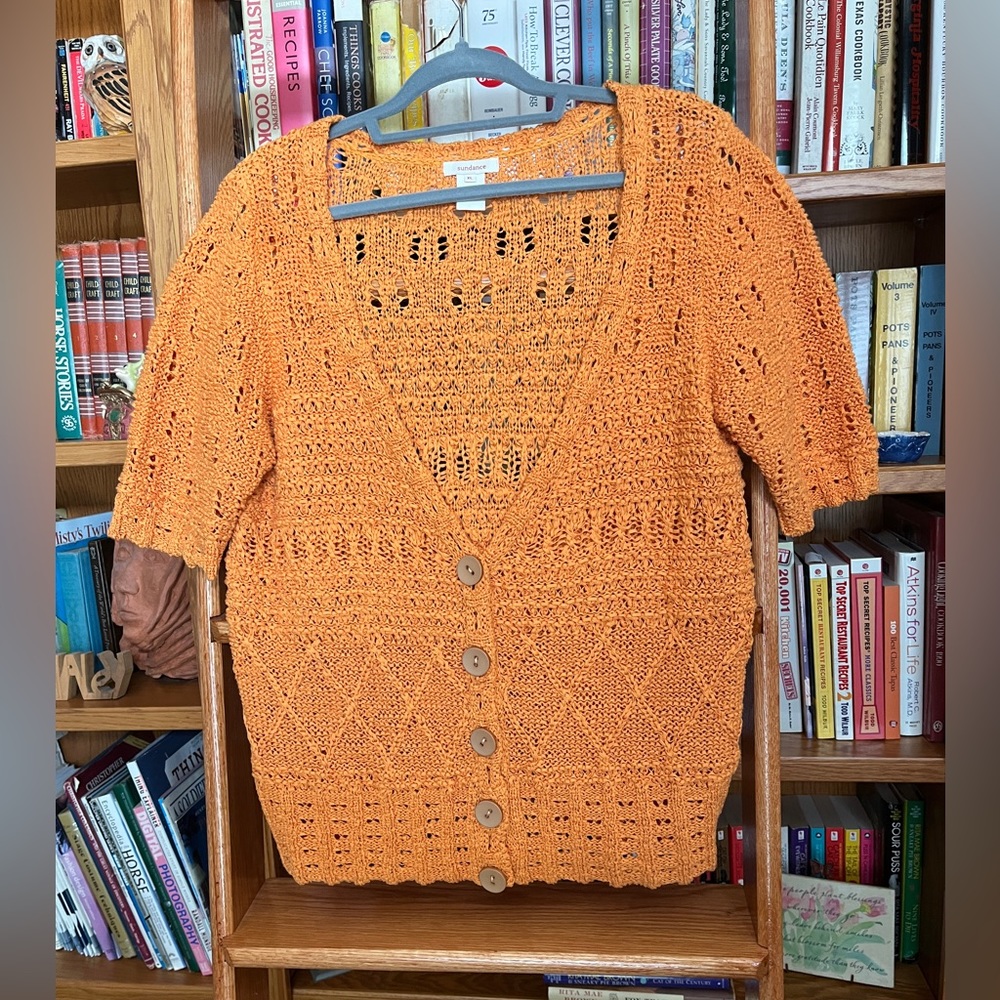 Sundance Open Weave Knit Lightweight Sweater Top, XL